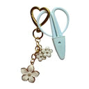 White Flower Charm Snip Scissors