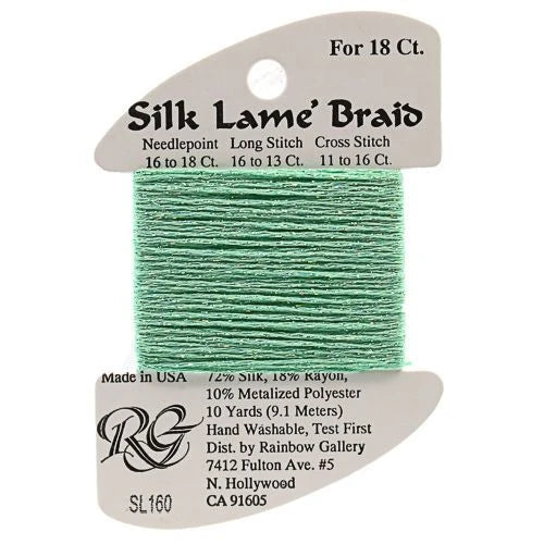 Silk Lame Braid 18 - SL160 Dark Mint