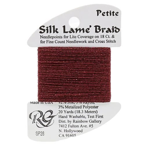 Silk Lame Braid Petite - SP28 Burgundy