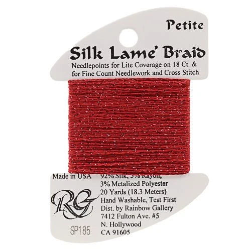 Silk Lame Braid Petite - SP185 Tango Red