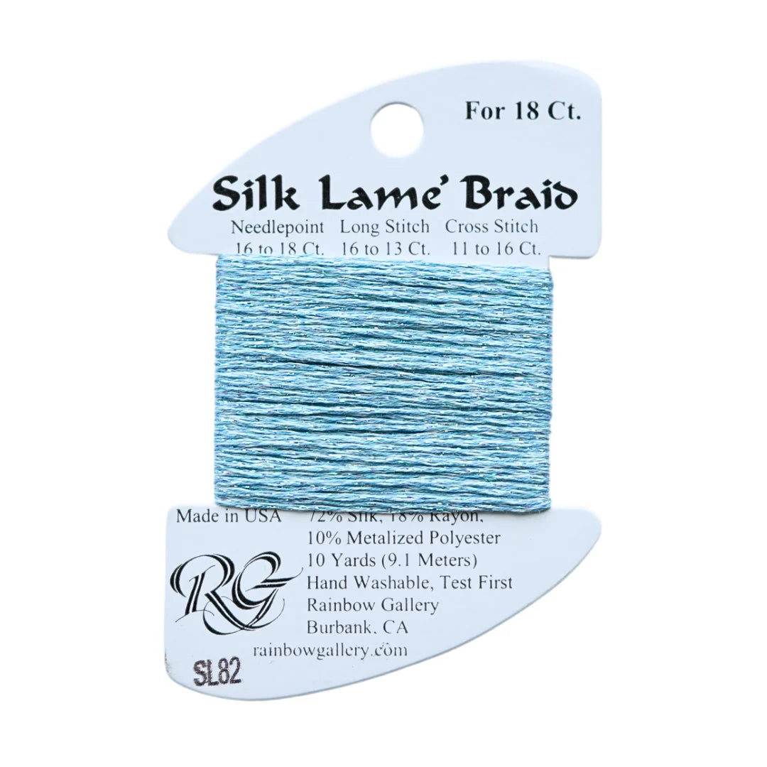 Silk Lame Braid 18 - SL82-LT CHINA BLUE