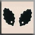 Medium Holly Leaf Matte Dark Emerald Bead