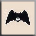 Bat Matte Black Bead