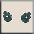 Petite Leaves Matte Dark Green Bead