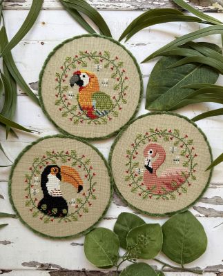 Tropical Birds Trio 2025 by Paola Rizzi - Puntini Puntini