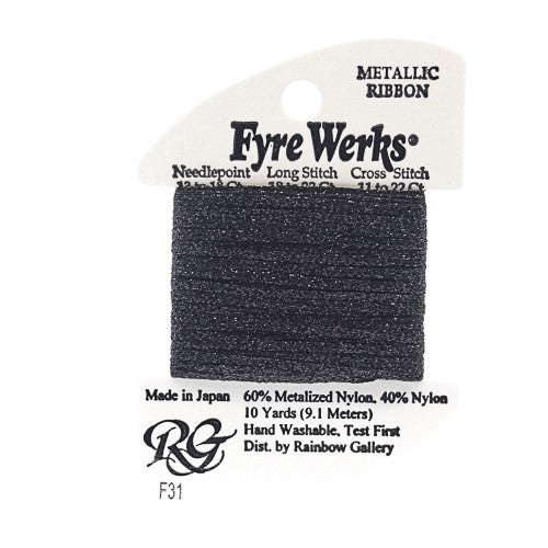 Fyre Werks Metallic Ribbon -F31 Black