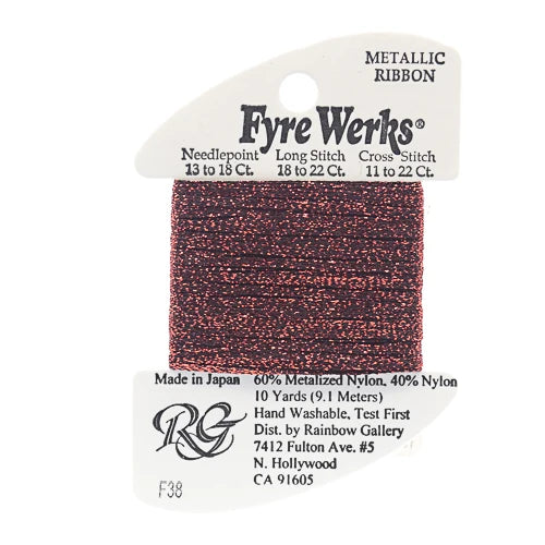 Fyre Werks Metallic Ribbon -F38 New Red