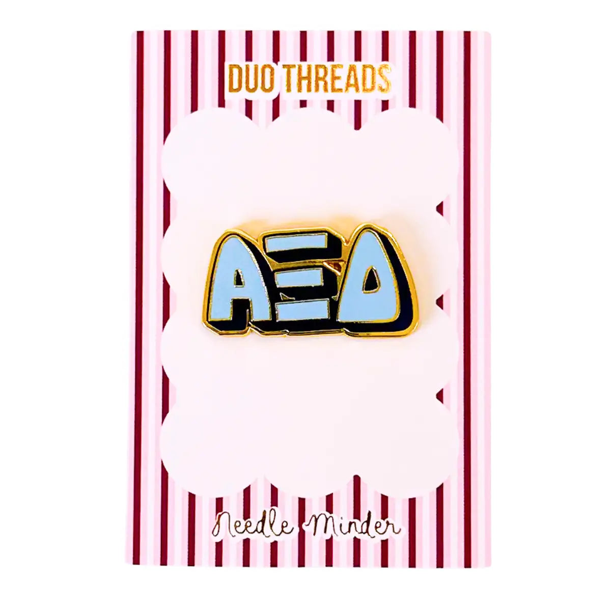Sorority Bubble Letter Alpha XI Delta Needle Minder