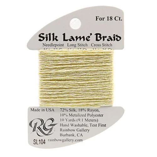 Silk Lame Braid 18 - SL104 Soft Yellow