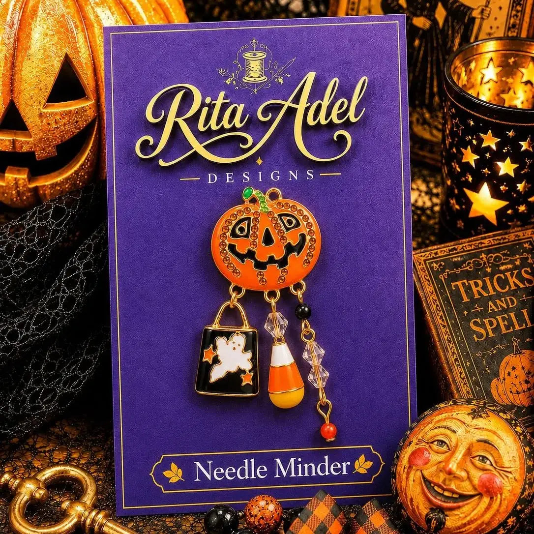 Halloween Pumpkin Dangly Charms Needle Minder