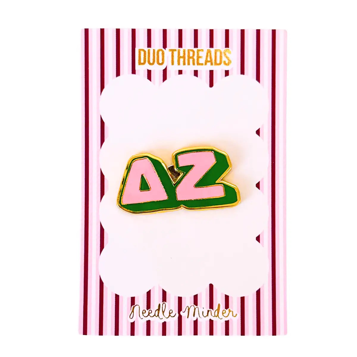 Sorority Bubble Letter Delta Zeta Needle Minder