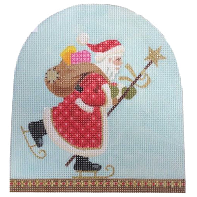Christmas Snowdome - Skating Santa