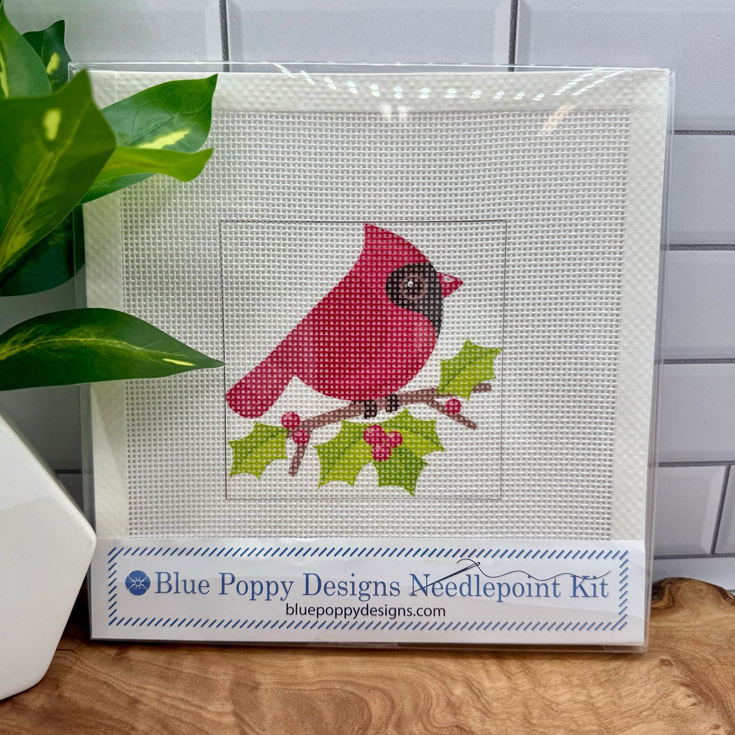 Cardinal with Holly