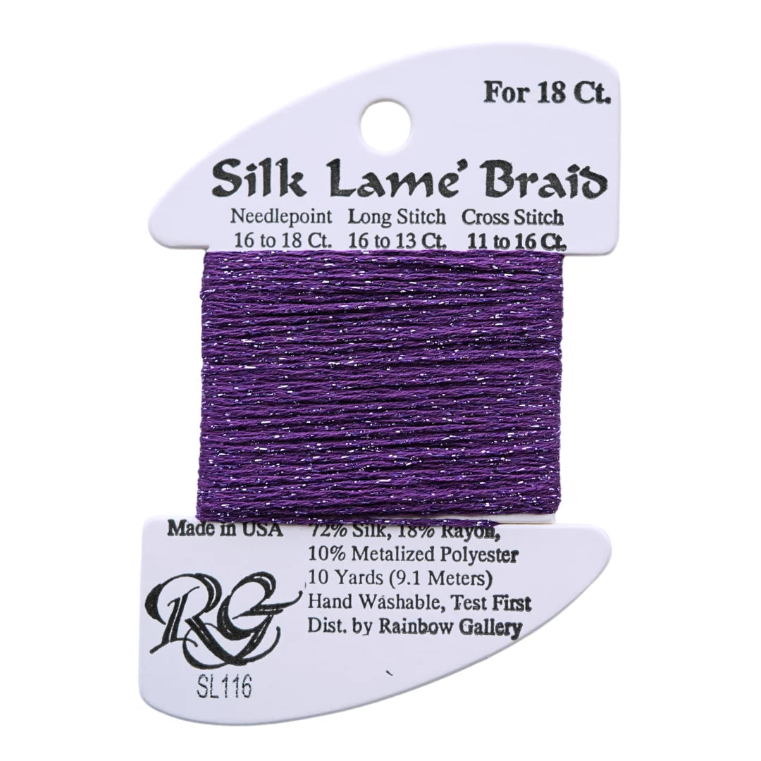 Silk Lame Braid 18 - SL116-MEDIUM VIOLET