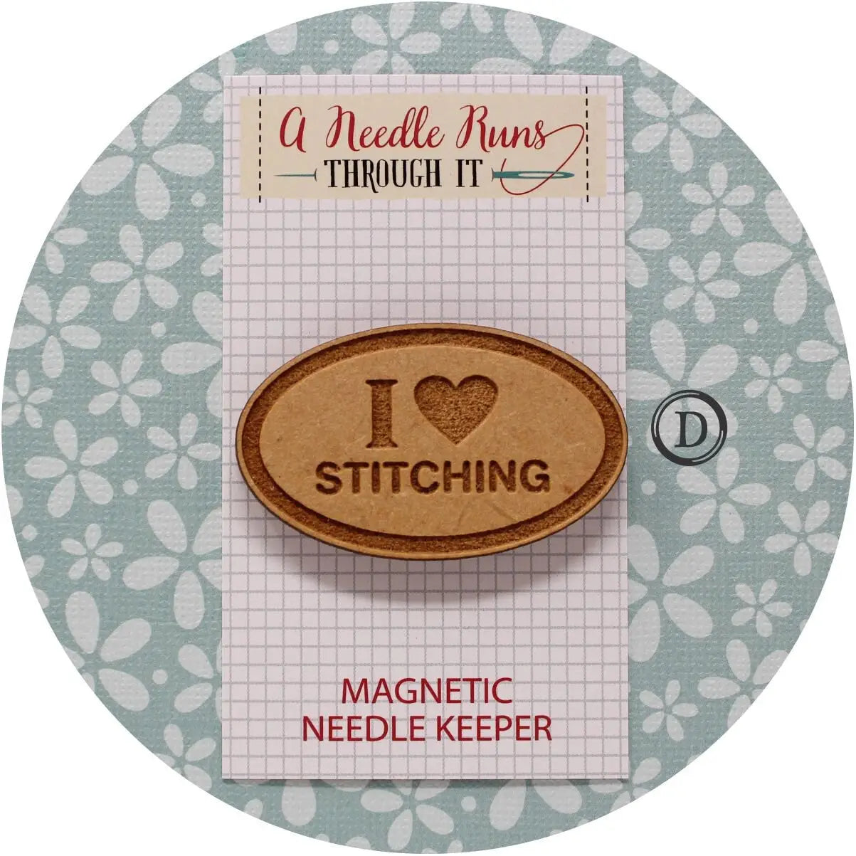 I Heart Stitching Needle Minder