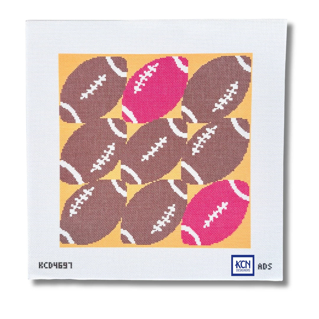 Football Square Printed Canvas