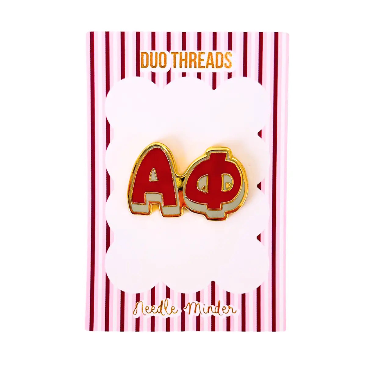 Sorority Bubble Letter Alpha PHI Needle Minder