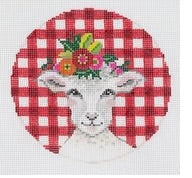 Carol Christmas Ewe on Red Gingham