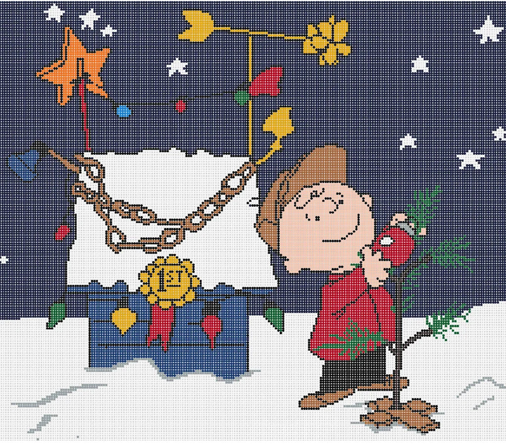 PEANUTS "A Charlie Brown Christmas" - Charlie Brown with Decorated Dog House Canvas