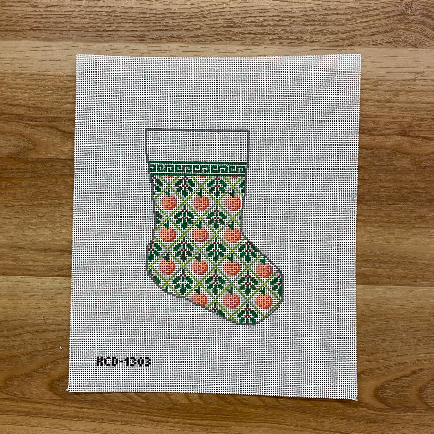 Grapefruit Holiday Mini Sock Canvas