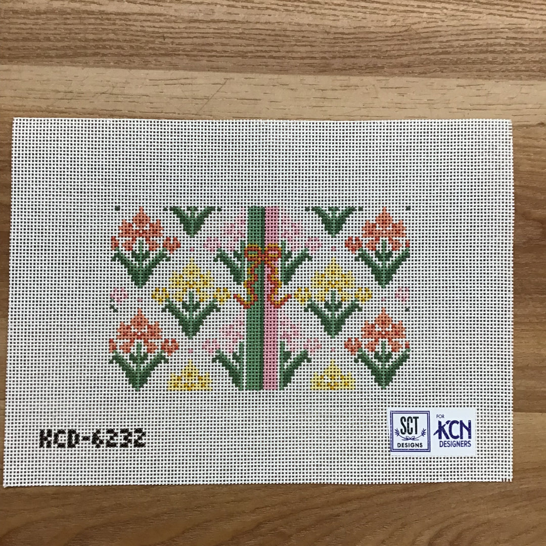 Multi Block Print Bow Canvas