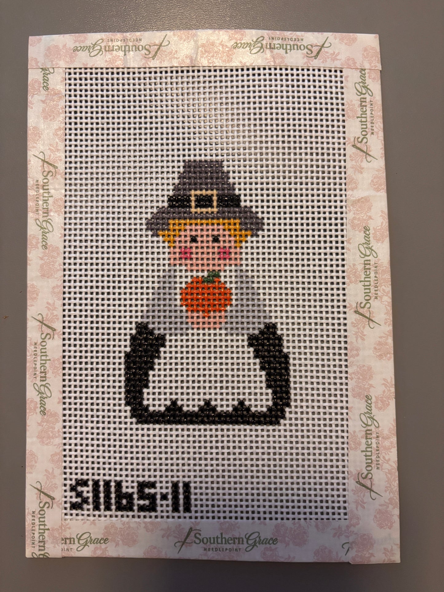 Pilgrim Girl With Pumpkin