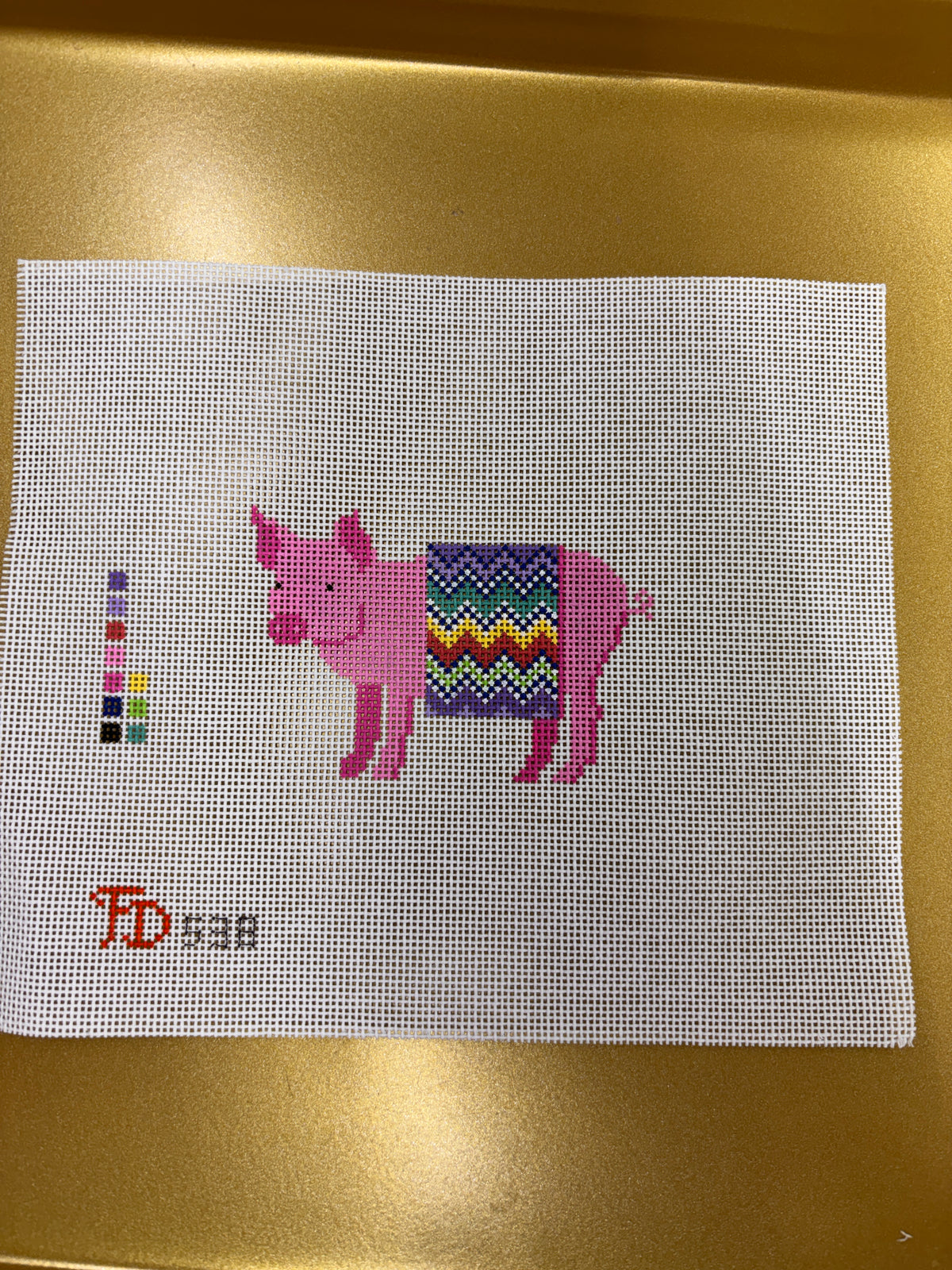 Pig in a Missoni Blanket