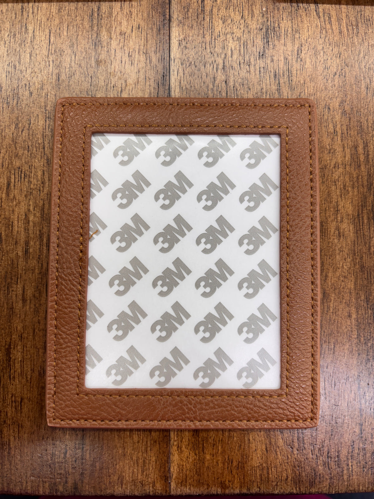 Self-Finishing Leather Polaroid Magnet Brown