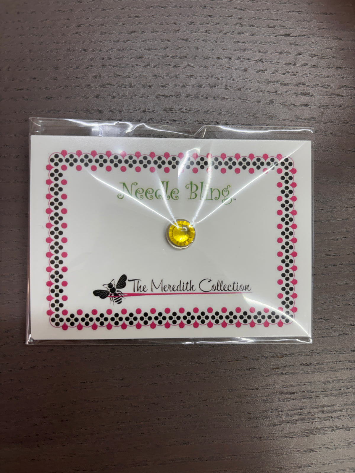 Yellow Needle Bling Needle Minder