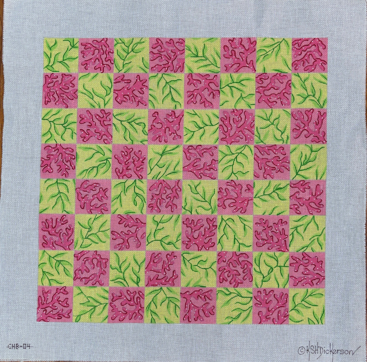 Coral & Vines Chess/Checkers Board