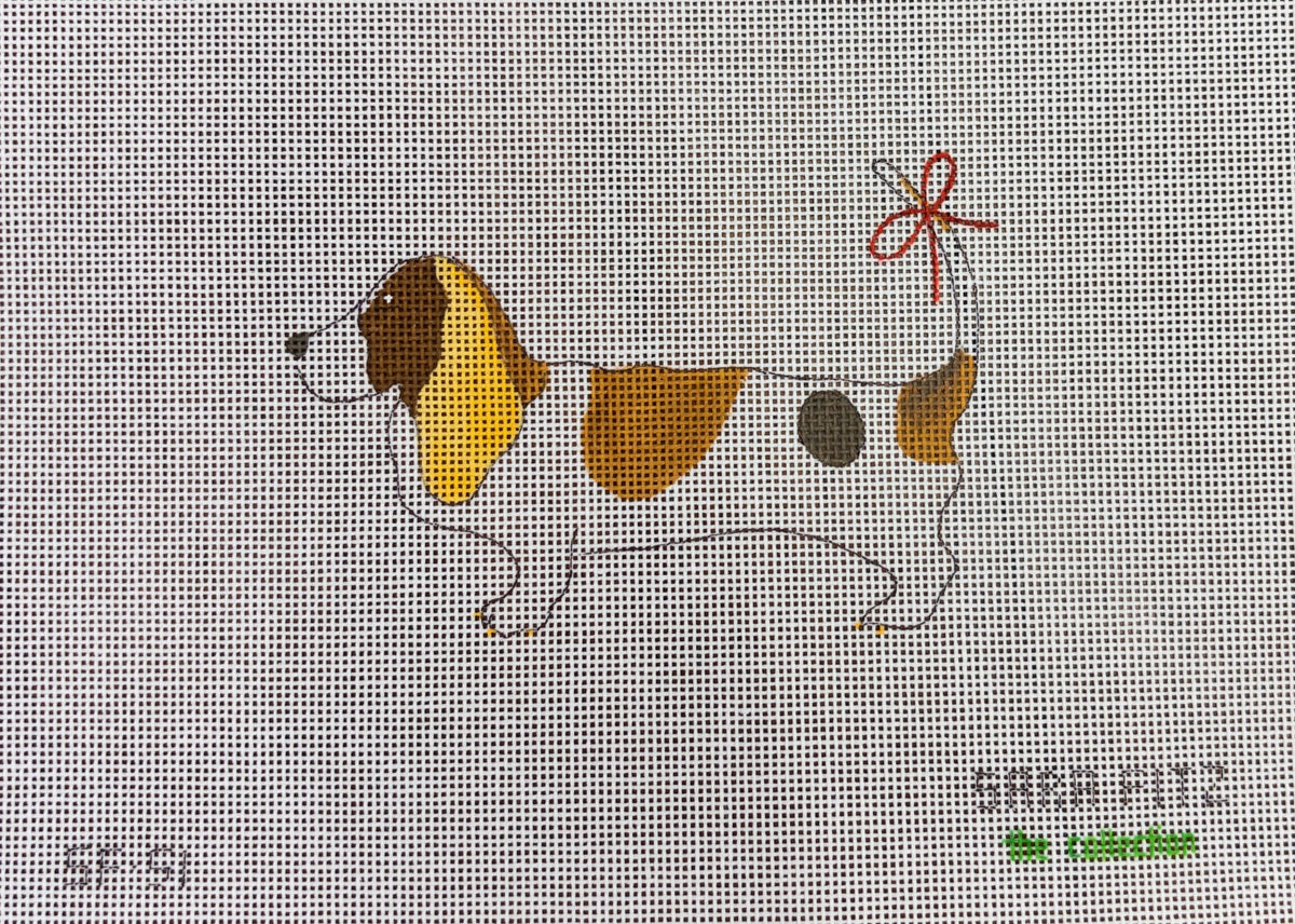 Festive Hound with Bow