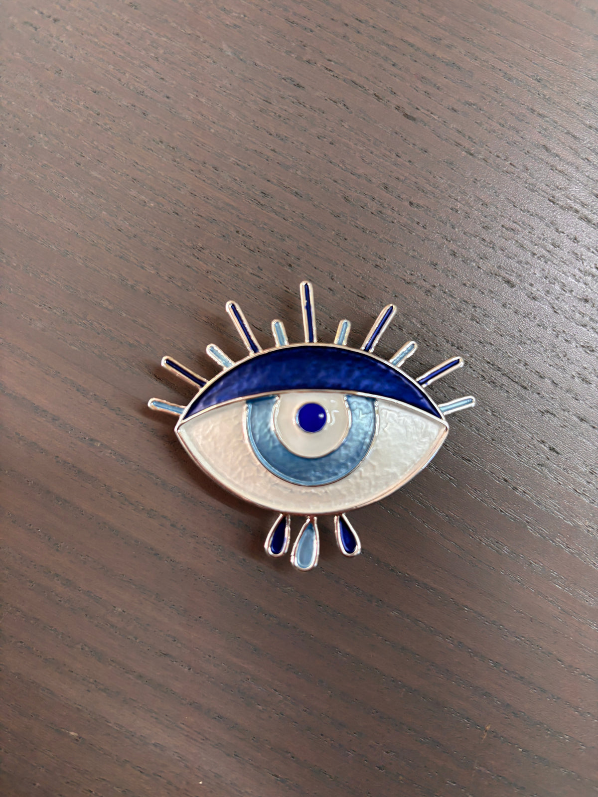 Greek Evil Eye Brooch Needle Minder