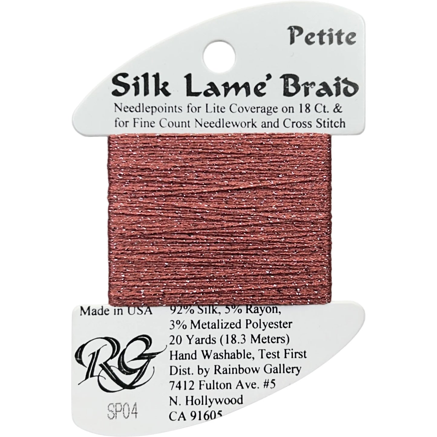 Silk Lame Braid Petite - SP04 Antique Rose