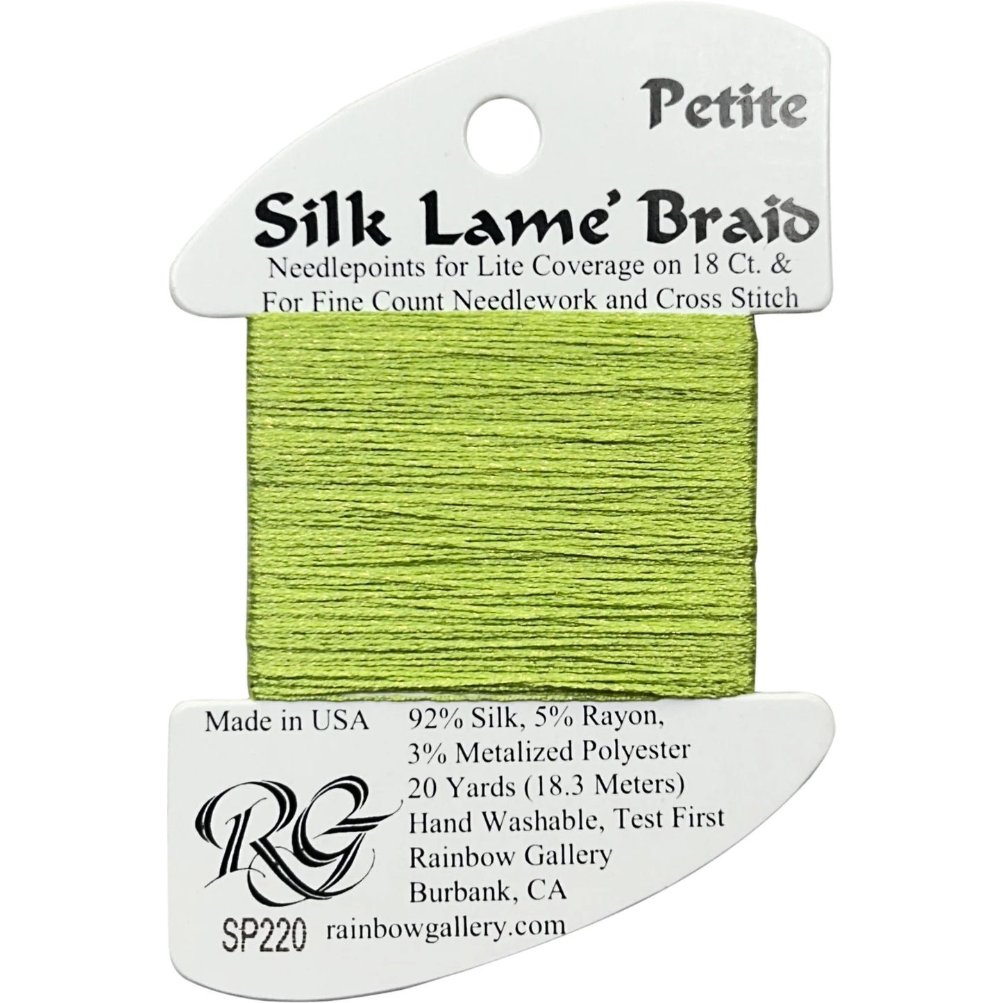 Silk Lame Braid Petite - SP220 Lemongrass