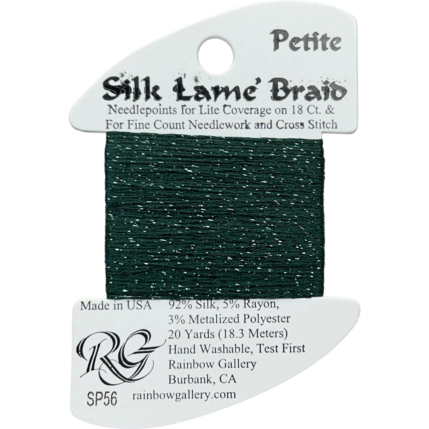 Silk Lame Braid Petite - SP56 Forest Green