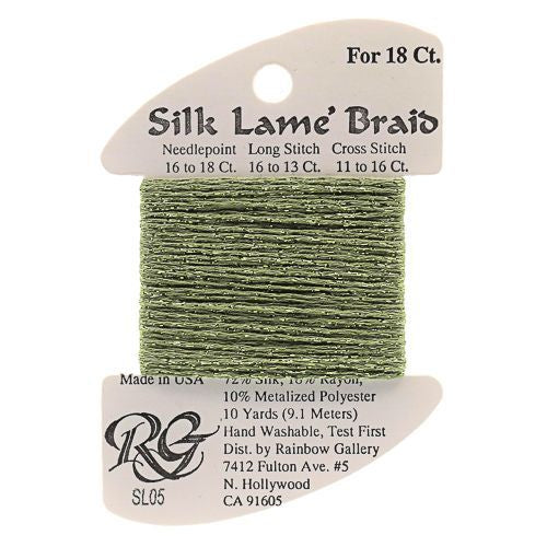 Silk Lame Braid 18 - SL05 Avocado