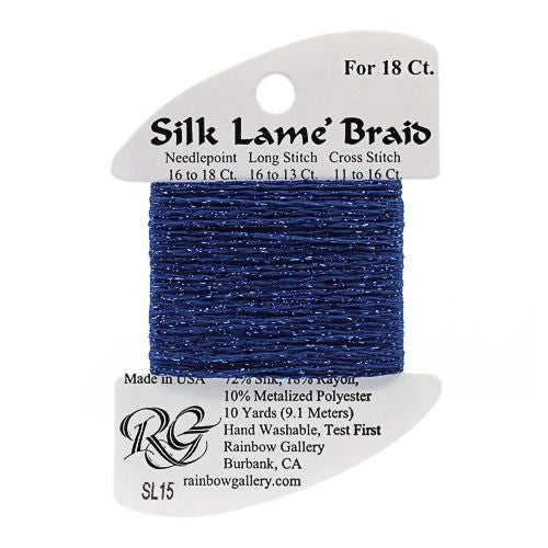 Silk Lame Braid 18 - SL15 Dark Blue
