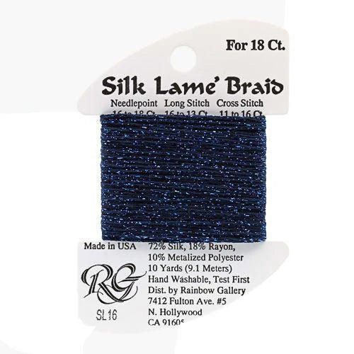 Silk Lame Braid 18 - SL16-NAVY