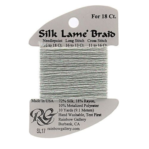 Silk Lame Braid 18 - SL17 Light Surf Blue