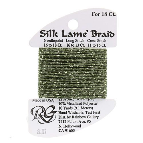 Silk Lame Braid 18 - SL37 Dark Avocado