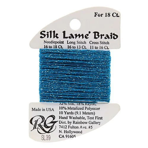 Silk Lame Braid 18 - SL39 Lagoon