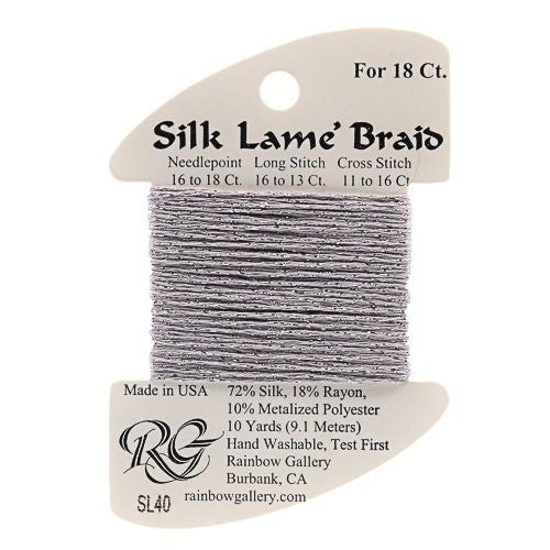 Silk Lame Braid 18 - SL40 Dove Gray