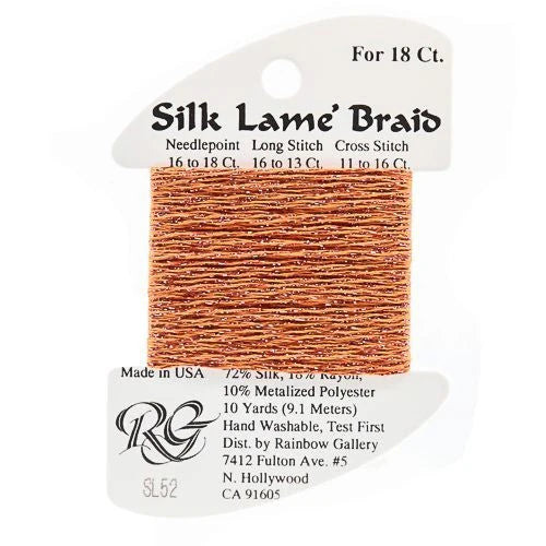Silk Lame Braid 18 - SL52 Pumpkin