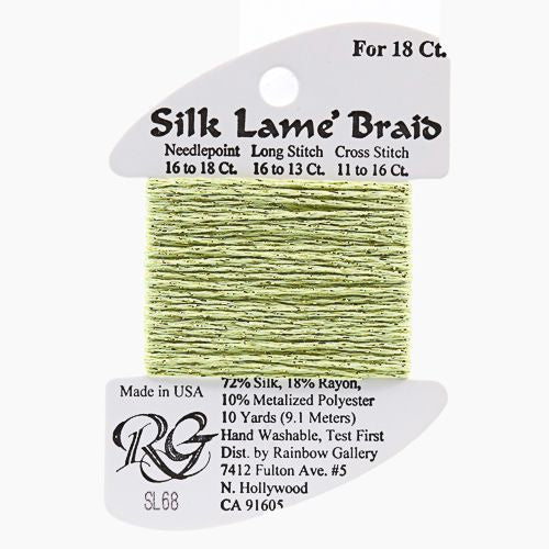 Silk Lame Braid 18 - SL68 Pale Avocado
