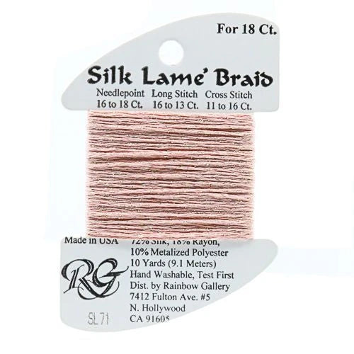 Silk Lame Braid 18 - SL71 Peach
