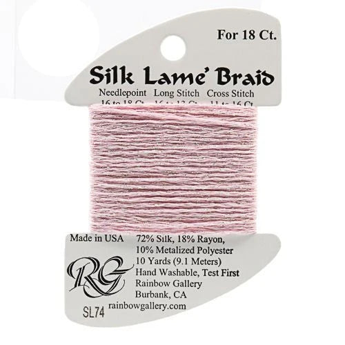 Silk Lame Braid 18 - SL74 Pale Pink