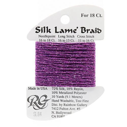 Silk Lame Braid 18 - SL84 Dark Orchid