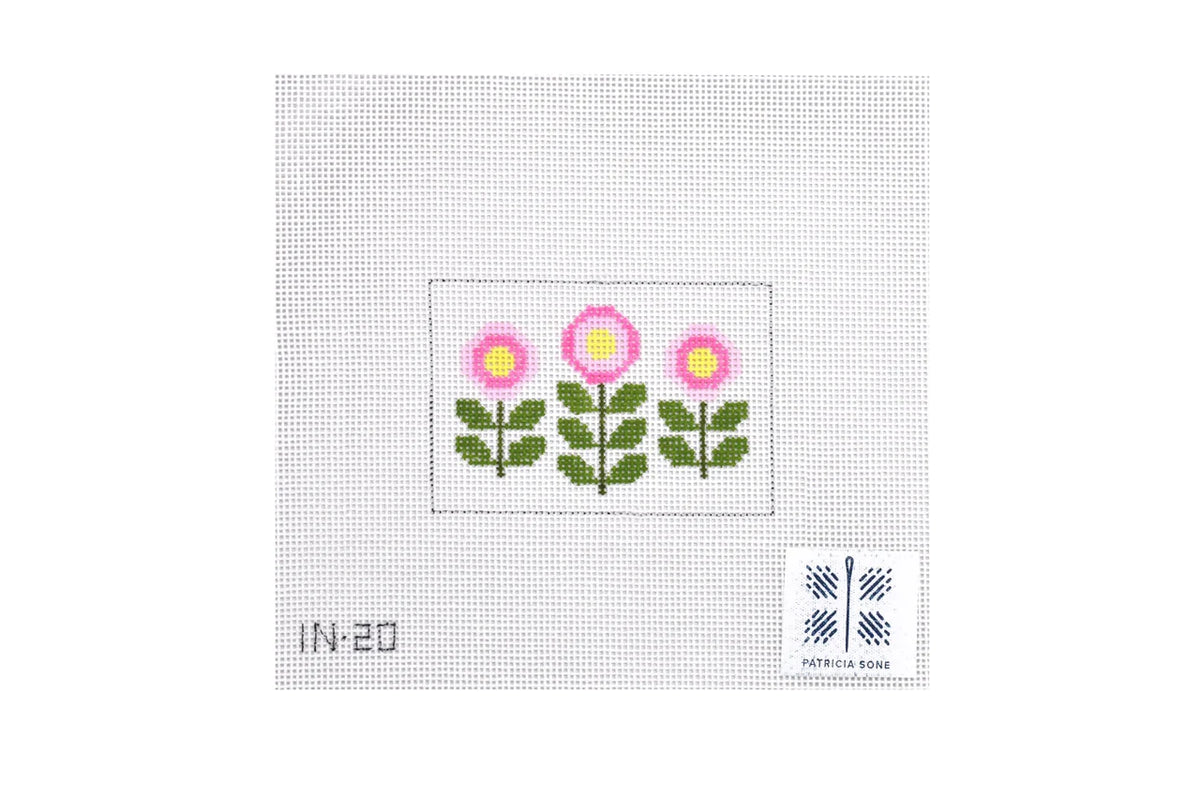 Three Blooms Pink
