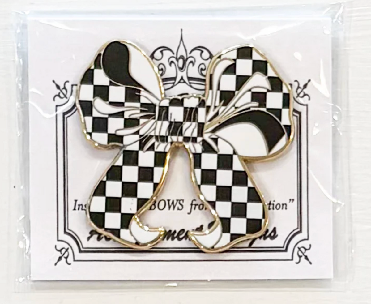Big Bow Black/White Needle Minder