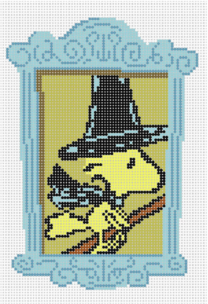 PEANUTS Halloween - Framed Woodstock as Witch Canvas